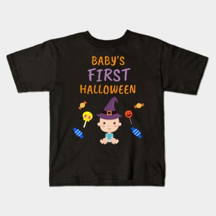 Baby's First Halloween Pregnancy Announcement Kids T-Shirt